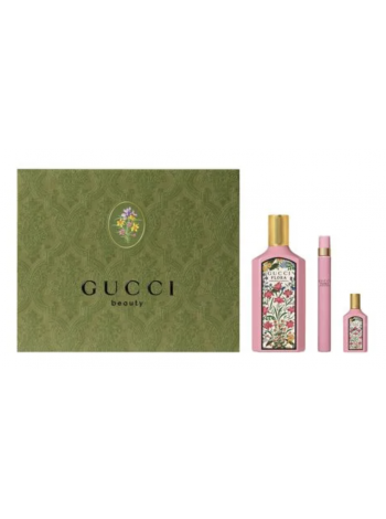 Flora by Gucci Gorgeous Gardenia Eau de Parfum Подарочный набор (парфюмированная вода 100 мл + ручка 10 мл + миниатюра 5 мл)