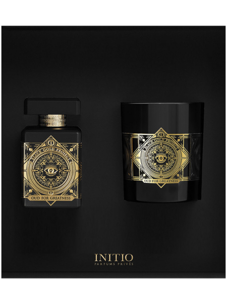 Initio Parfums Prives Oud for Greatness Подарочный набор (парфюмированная вода 90 мл + свеча 180 г)