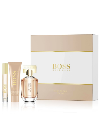 Hugo Boss The Scent For Her Подарочный набор (парфюмированная вода 50 мл + лосьон для тела 50 мл + миниатюра 7.5 мл)