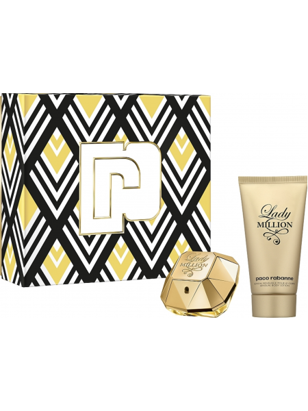 Paco Rabanne Lady Million подарочный набор (парфюмированная вода 80 мл + лосьон для тела 100 мл)