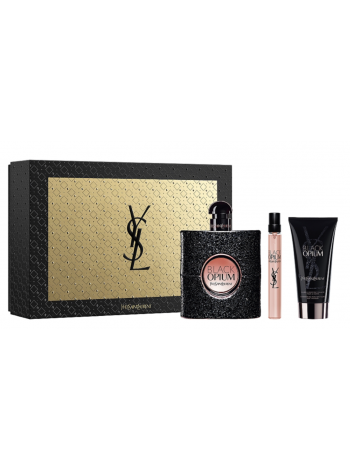 Y.S.Laurent Black Opium Подарочный набор (парфюмированная вода 90 мл + лосьон для тела 50 мл + миниатюра 10 мл)