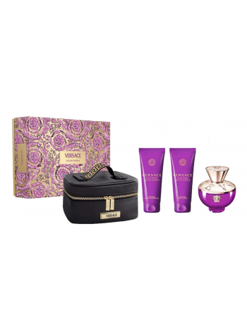 Versace Pour Femme Dylan Purple Подарочный набор (парфюмированная вода 100 мл + лосьон для тела 100 мл + гель для душа 100 мл + сумка)