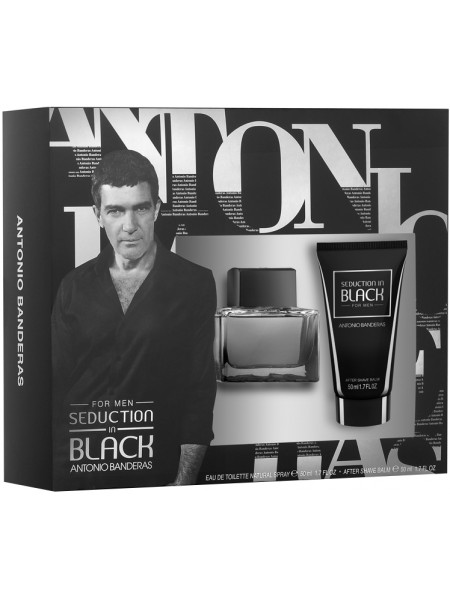 Antonio Banderas Seduction in Black Подарочный набор (туалетная вода 50 мл + бальзам после бритья 50 мл)