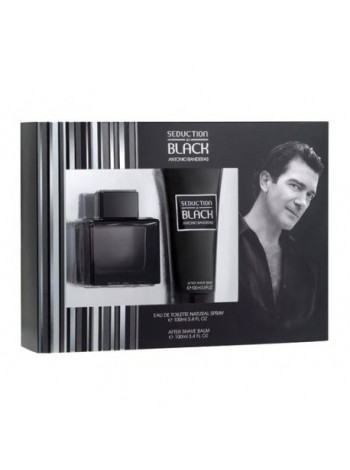 Antonio Banderas Seduction in Black Подарочный набор (туалетная вода 100 мл + бальзам после бритья 75 мл)