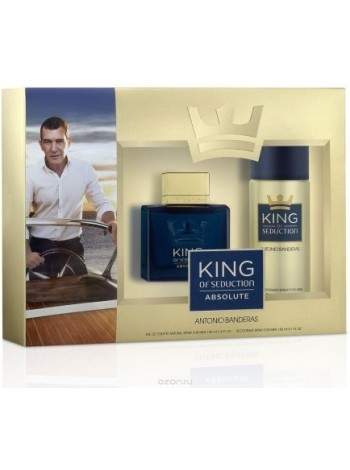 Antonio Banderas King of Seduction Absolute Подарочный набор (туалетная вода 100 мл + дезодорант спрей 150 мл)