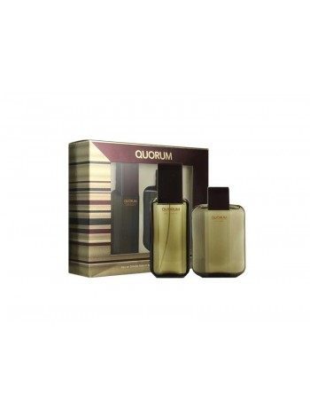 Antonio Puig Quorum Подарочный набор (туалетная вода 100 мл + лосьон после бритья 100 мл)