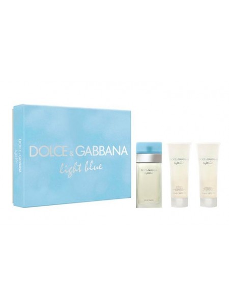 D&G Light Blue Подарочный набор (туалетная вода 50 мл + лосьон для тела 50 мл + гель для душа 50 мл)