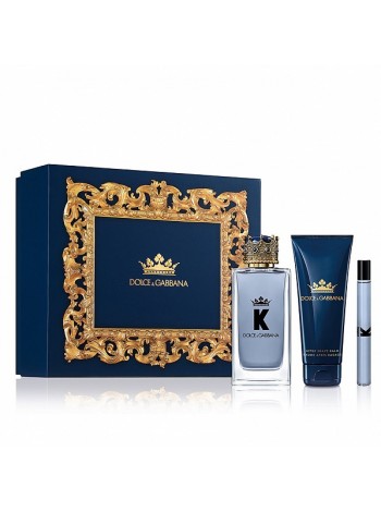 D&G K By Dolce&Gabbana Подарочный набор (туалетная вода 100 мл + бальзам после бритья 50 мл + миниатюра 10 мл)