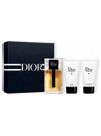 Dior Homme 2020 Подарочный набор (туалетная вода 100 мл + гель для душа 50 мл + бальзам после бритья 50 мл)