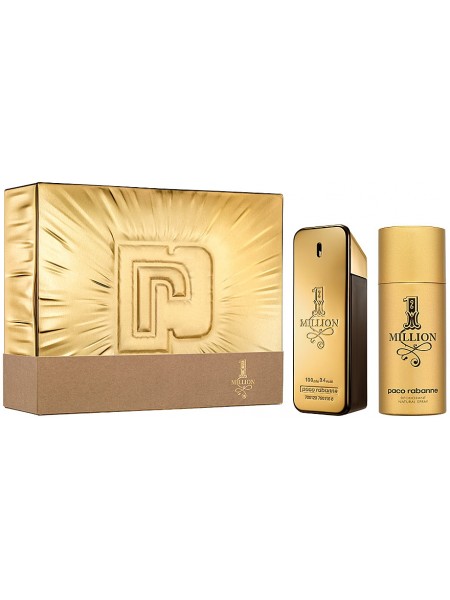 Paco Rabanne 1 Million Подарочный набор (туалетная вода 100 мл + дезодорант-спрей 150 мл)