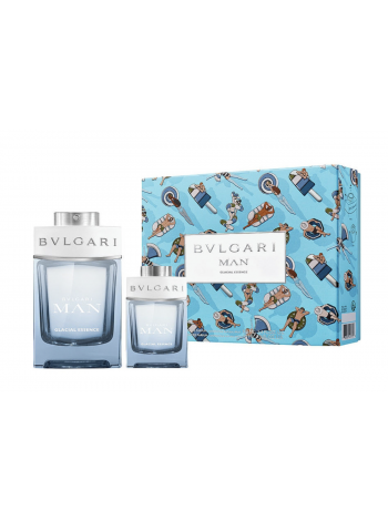 Bvlgari Man Glacial Essence Подарочный набор (парфюмированная вода 100 мл + миниатюра 15 мл)