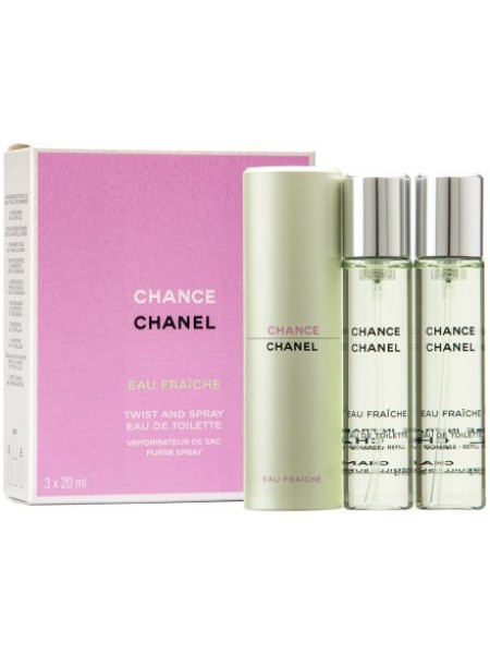 Chanel Chance Eau Fraiche Подарочный набор (туалетная вода 20 мл + запасной флакон 2*20 мл)