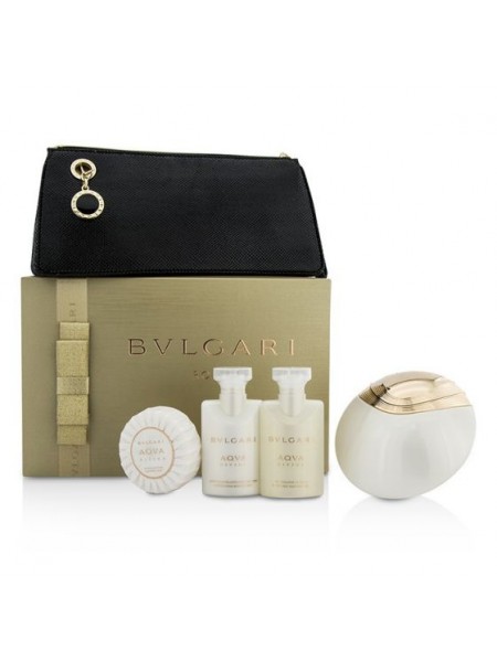 Bvlgari Aqva Divina Подарочный набор (туалетная вода 65 мл + лосьон для тела 40 мл + гель для душа 40 мл + мыло 50 г + сумка)