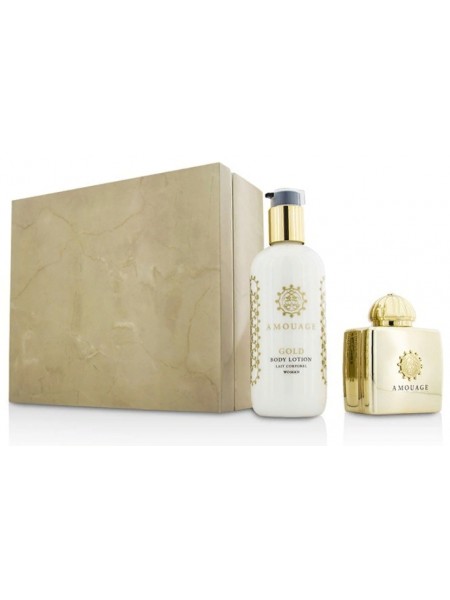 Amouage Gold for Women Подарочный набор (парфюмированная вода 100 мл + лосьон для тела 300 мл)