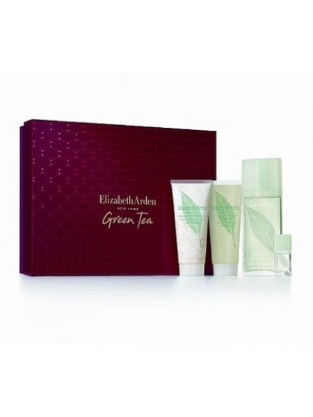 Elizabeth Arden Green Tea Подарочный набор (парфюмированная вода 100 мл + лосьон для тела 100 мл + гель для душа 100 мл + миниатюра 3.7 мл)