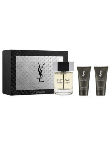 Yves Saint Laurent L'Homme Подарочный набор (туалетная вода 100 мл + бальзам после бритья 50 мл + гель для душа 50 мл)