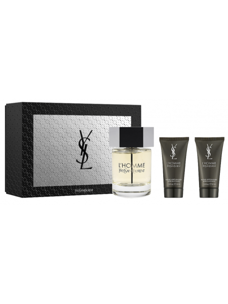 Yves Saint Laurent L'Homme Подарочный набор (туалетная вода 100 мл + бальзам после бритья 50 мл + гель для душа 50 мл)