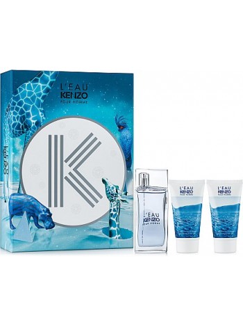 Kenzo L'eau par Pour Homme Подарочный набор (туалетная вода 50 мл + гель для душа 50 мл + лосьон после бритья 50 мл)