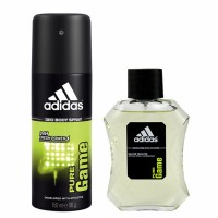 Adidas Pure Game Подарочный набор (туалетная вода 100 мл + дезодорант-спрей 150 мл)
