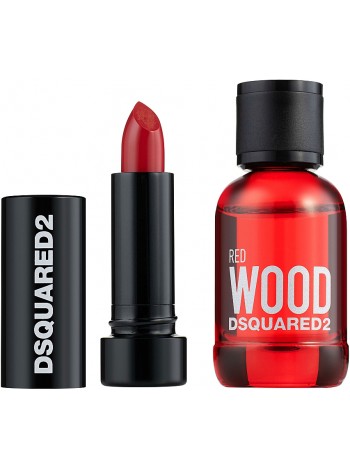 Dsquared2 Red Wood Подарочный набор (миниатюра 5 мл + помада для губ 1.2г)