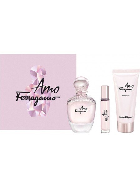 Salvatore Ferragamo Amo Ferragamo Подарочный набор (парфюмированная вода 100 мл + лосьон для тела 50 мл + миниатюра 10 мл)