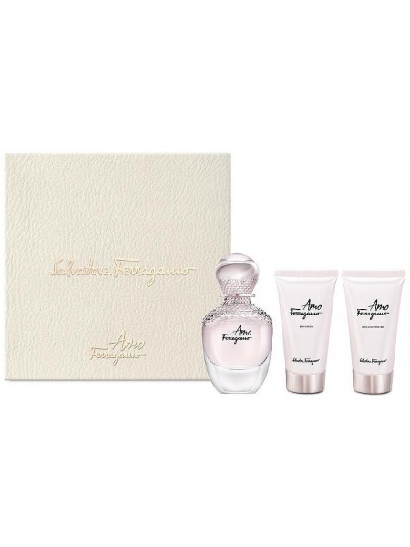 Salvatore Ferragamo Amo Ferragamo Подарочный набор (парфюмированная вода 50 мл + молочко для тела 50 мл + гель для душа 50 мл)