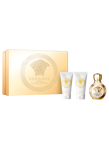 Versace Eros Pour Femme Подарочный набор (парфюмированная вода 50 мл + лосьон для тела 50 мл + гель для душа 50 мл)