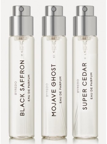 Byredo Travel Set Подарочный набор (Mojave Ghost 12 мл + Super Cedar 12 мл + Saffron 12 мл)
