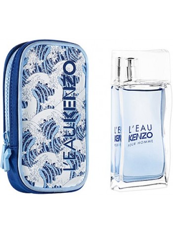Kenzo L'Eau Kenzo Pour Homme Подарочный набор (туалетная вода 50 мл + косметичка)
