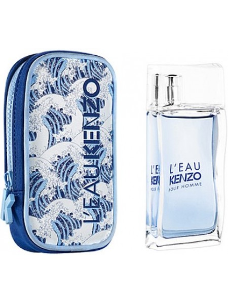 Kenzo L'Eau Kenzo Pour Homme Подарочный набор (туалетная вода 50 мл + косметичка)