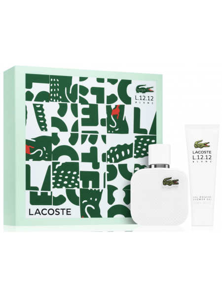Eau de Lacoste L.12.12: Blanc Подарочный набор (туалетная вода 50 мл + гель для душа 50 мл)