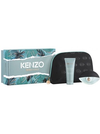 Kenzo World Подарочный набор (парфюмированная вода 50 мл + лосьон для тела 75 мл + косметичка)