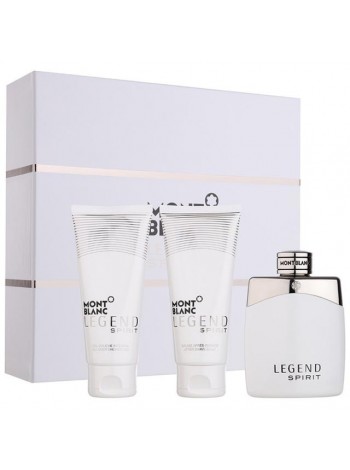 Montblanc Legend Spirit Подарочный набор (туалетная вода 100 мл + гель для душа 100 мл + бальзам после бритья 100 мл)
