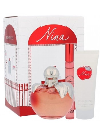 Nina Ricci Nina Подарочный набор (туалетная вода 80 мл + лосьон для тела 100 мл + ручка-роллер 10 мл)