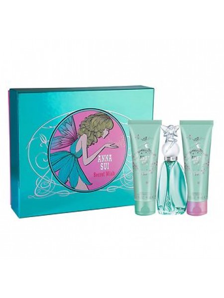 Anna Sui Secret Wish Подарочный набор (туалетная вода 50 мл + лосьон для тела 90 мл + гель для душа 90 мл)