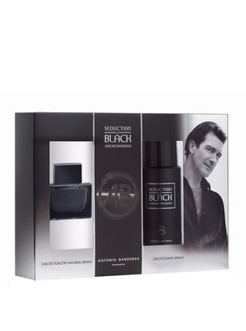 Antonio Banderas Seduction in Black Подарочный набор (туалетная вода 100 мл + дезодорант спрей 150 мл)