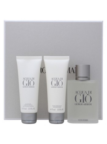 Armani Acqua di Gio Pour Homme Подарочный набор (туалетная вода 100 мл + гель для душа 75 мл + бальзам после бритья 75 мл)