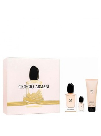 Armani Si Eau de Parfum Подарочный набор (парфюмированная вода 100 мл + лосьон для тела 100 мл + миниатюра 15 мл)