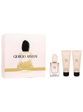 Armani Si Eau de Toilette Подарочный набор (туалетная вода 50 мл + лосьон для тела 75 мл + гель для душа 75 мл)