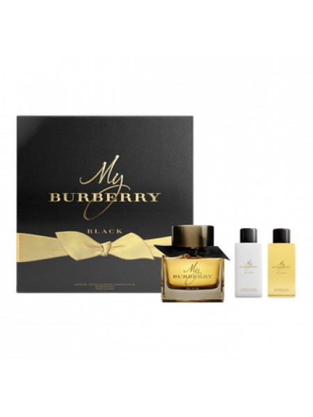 Burberry My Burberry Black Подарочный набор (парфюмированная вода 90 мл + гель для душа 75 мл + лосьон для тела 75 мл)
