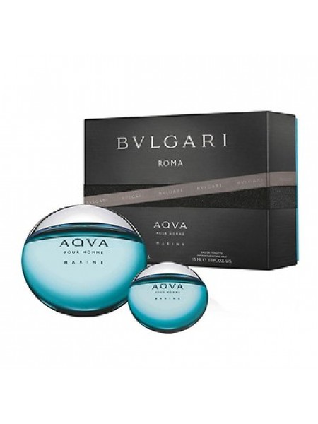 Bvlgari Aqva Pour Homme Marine Подарочный набор (туалетная вода 100 мл + миниатюра 15 мл)