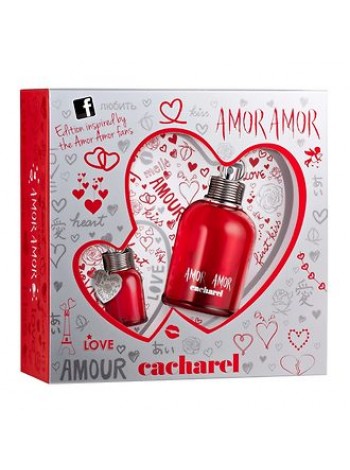 Cacharel Amor Amor Подарочный набор (туалетная вода 50 мл + миниатюра 5 мл + брелок)