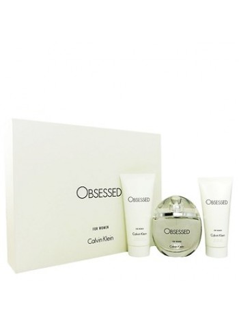 Calvin Klein Obsessed for Women Подарочный набор (парфюмированная вода 100 мл + гель для душа 100 мл + лосьон для тела 100 мл)