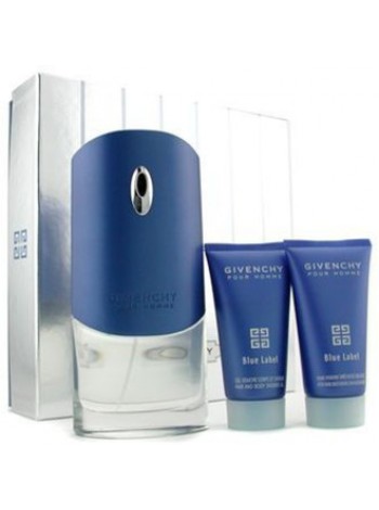 Givenchy Blue Label Pour Homme Подарочный набор (туалетная вода 100 мл + бальзам после бритья 75 мл + гель для душа 75 мл)