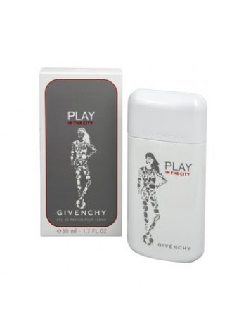 Givenchy Play in the City for Her Набор (парфюмированная вода 50 мл + помада Le Rouge №202 1.5 г + тональный крем Teint Couture №4 5 мл + тушь №1 4 г + средство против старения кожи + косметичка)