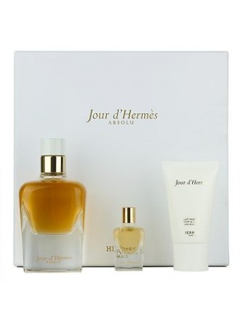 Hermes Jour d'Hermes Absolu Подарочный набор (парфюмированная вода 85 мл + лосьон для тела 30 мл + миниатюра 7.5 мл)