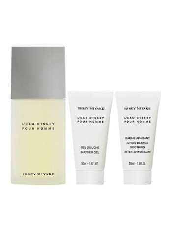 Issey Miyake L'Eau D'Issey Pour Homme Подарочный набор (туалетная вода 75 мл + бальзам после бритья 50 мл + гель для душа 50 мл)