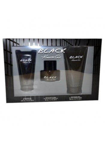 Kenneth Cole Black for Him Подарочный набор (туалетная вода 100 мл + гель после бритья 100 мл + гель для душа 100 мл)