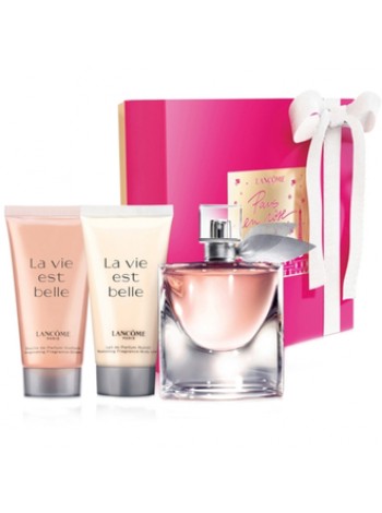 Lancome La Vie Est Belle Подарочный набор (парфюмированная вода 50 мл + лосьон для тела 50 мл + гель для душа 50 мл)