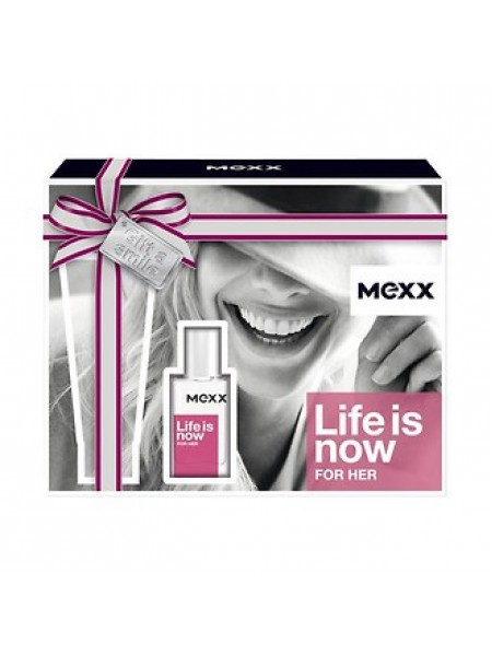 Mexx Life is Now for Her Подарочный набор (туалетная вода 15 мл + лосьон для тела 50 мл)